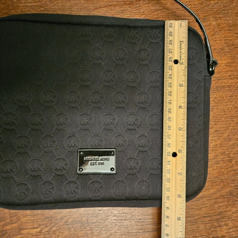 Michael Kors Neoprene Black Crossbody 10" x 9" iPad Bag - Picture 6 of 6